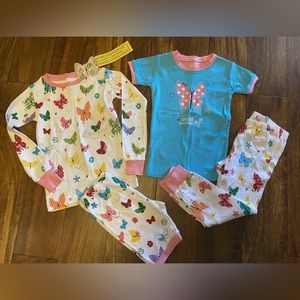 New with tag - Butterfly Hatley brand pajama set 4t